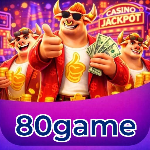 Números do app 80game em material de marketing — ilustração, não auditoria